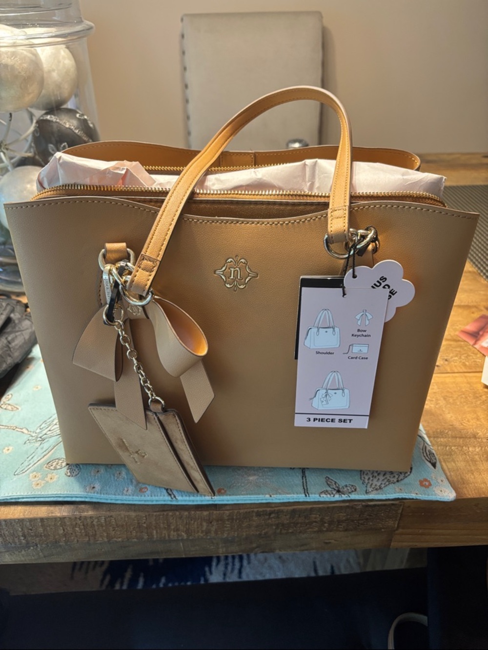 NWT Nanette Lapore Zip 3 Compartment Handbag